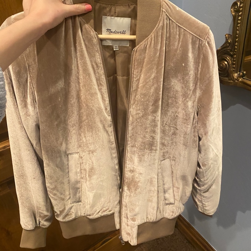 Madewell Velvet Bomber Jacket - Picture 2 of 3